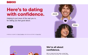 Badoo-sivuston kuvakaappaus