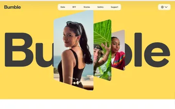 Bumble-sivuston kuvakaappaus