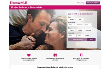 E-kontakti-sivuston kuvakaappaus